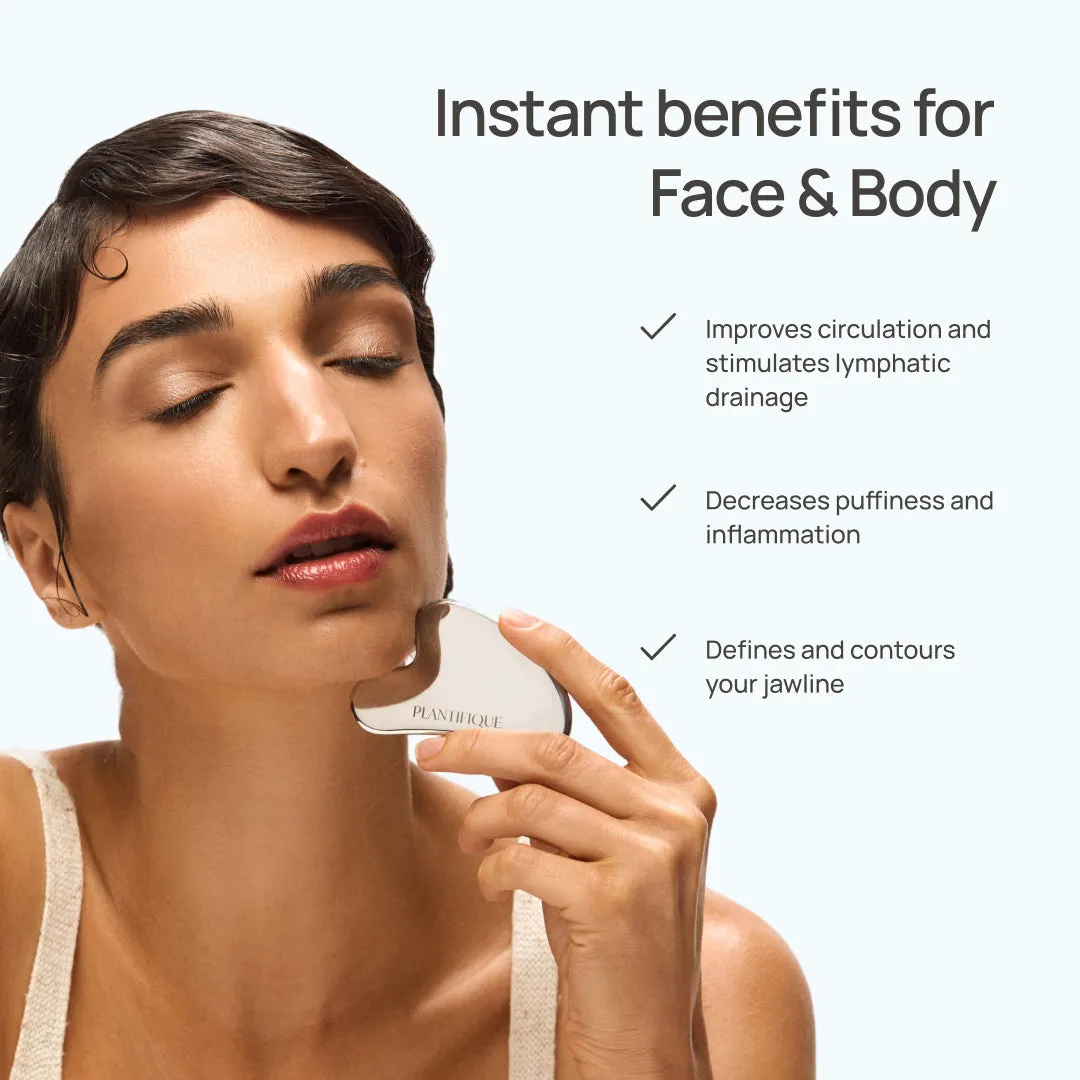 Plantifique Gua Sha Viso Acciaio Inox Sculpting