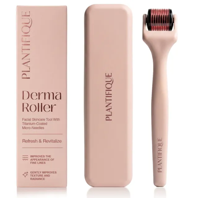 Plantifique Derma Roller rullo viso 0,25 mm rosa 540 aghi