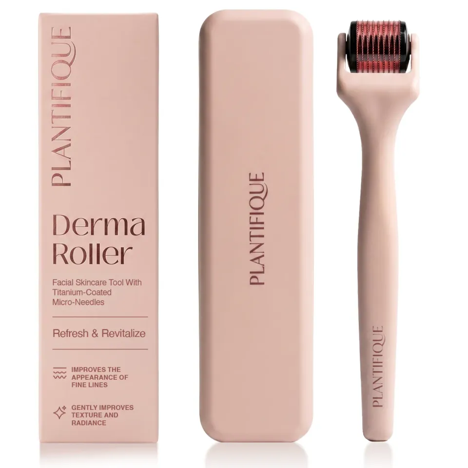 Plantifique Derma Roller rullo viso 0,25 mm rosa 540 aghi