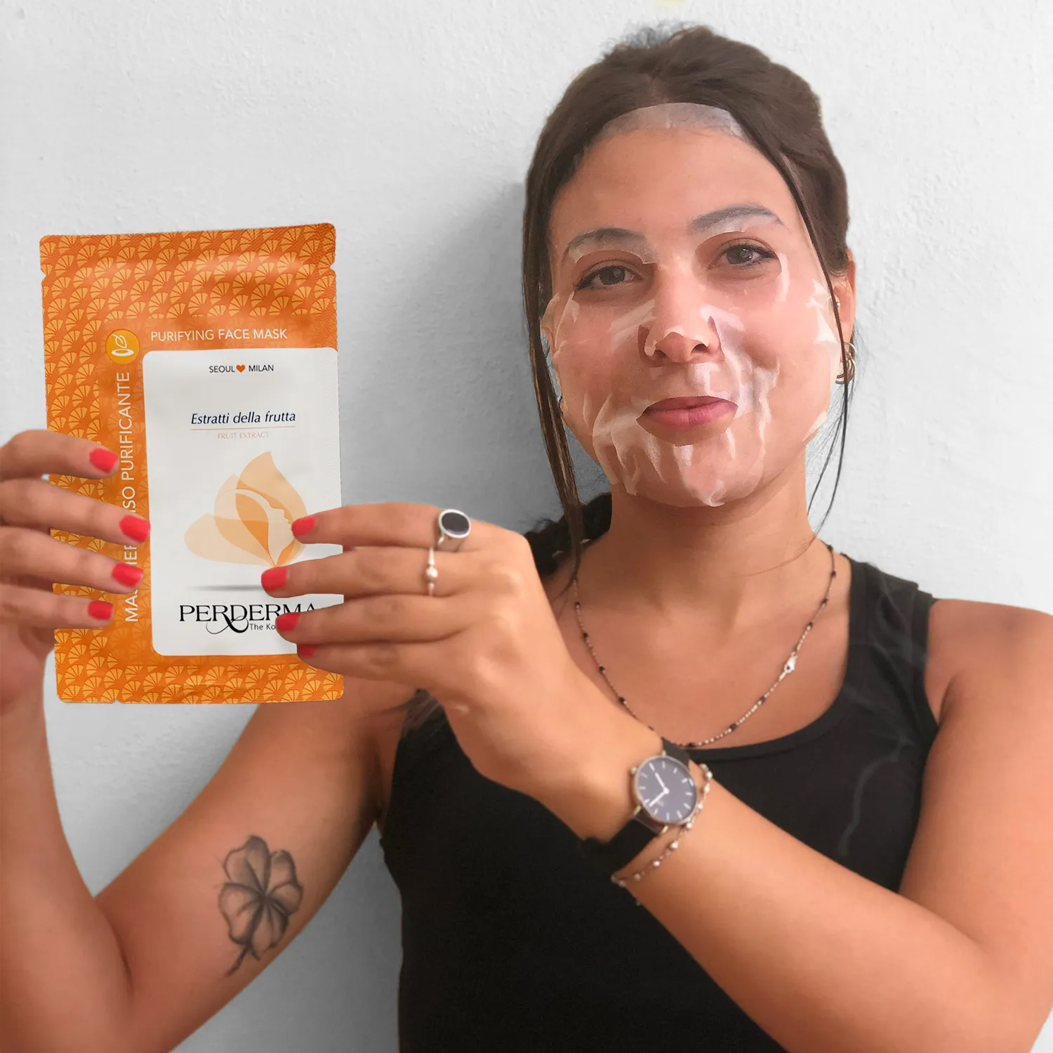Perderma Maschera Viso Purificante Niacinamide e Frutta